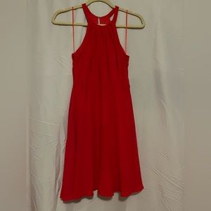 Red flowy sundress